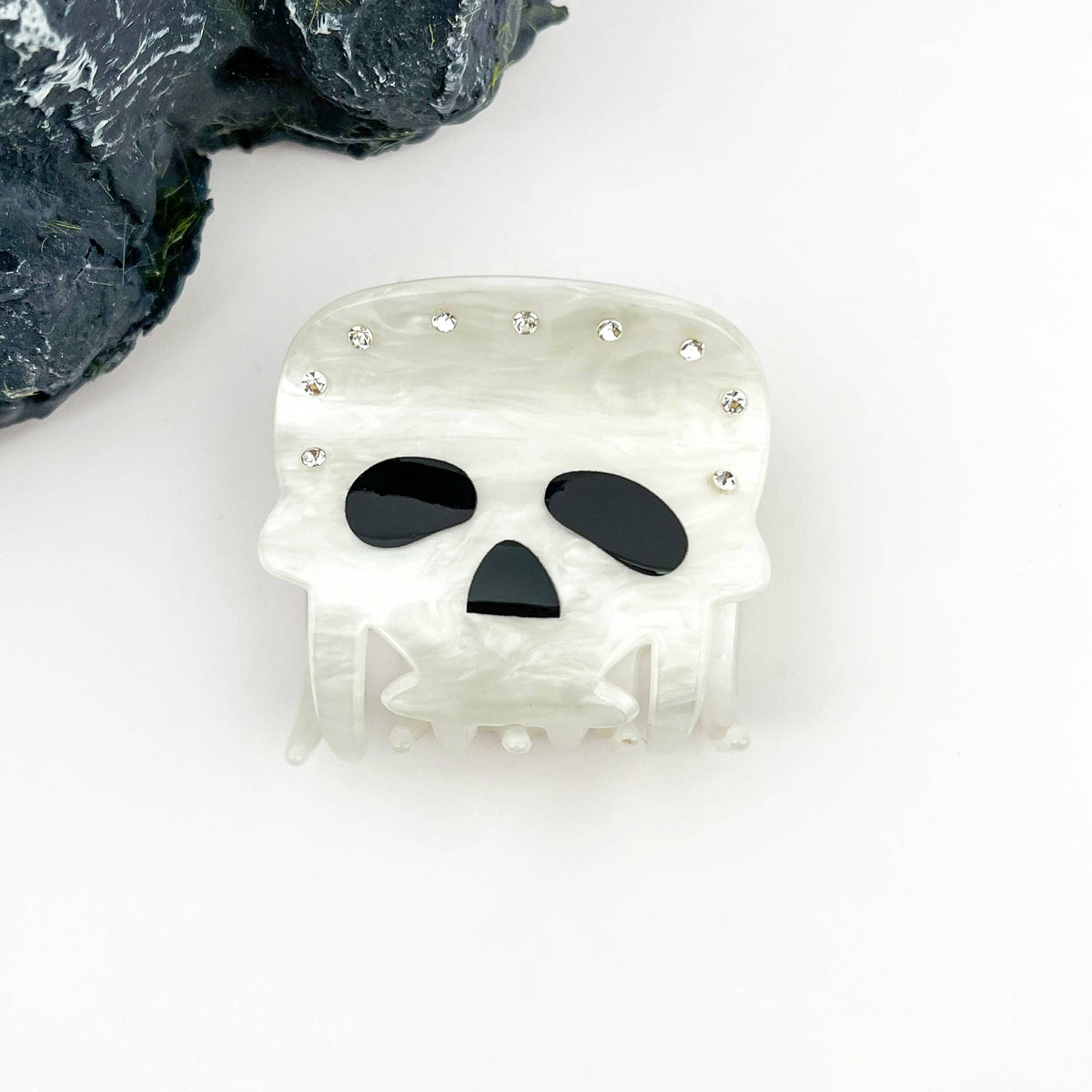 Rhinestone Skull Hair Claw