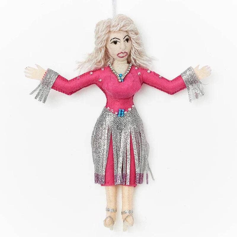Pink Dolly Parton Ornament - PREORDER