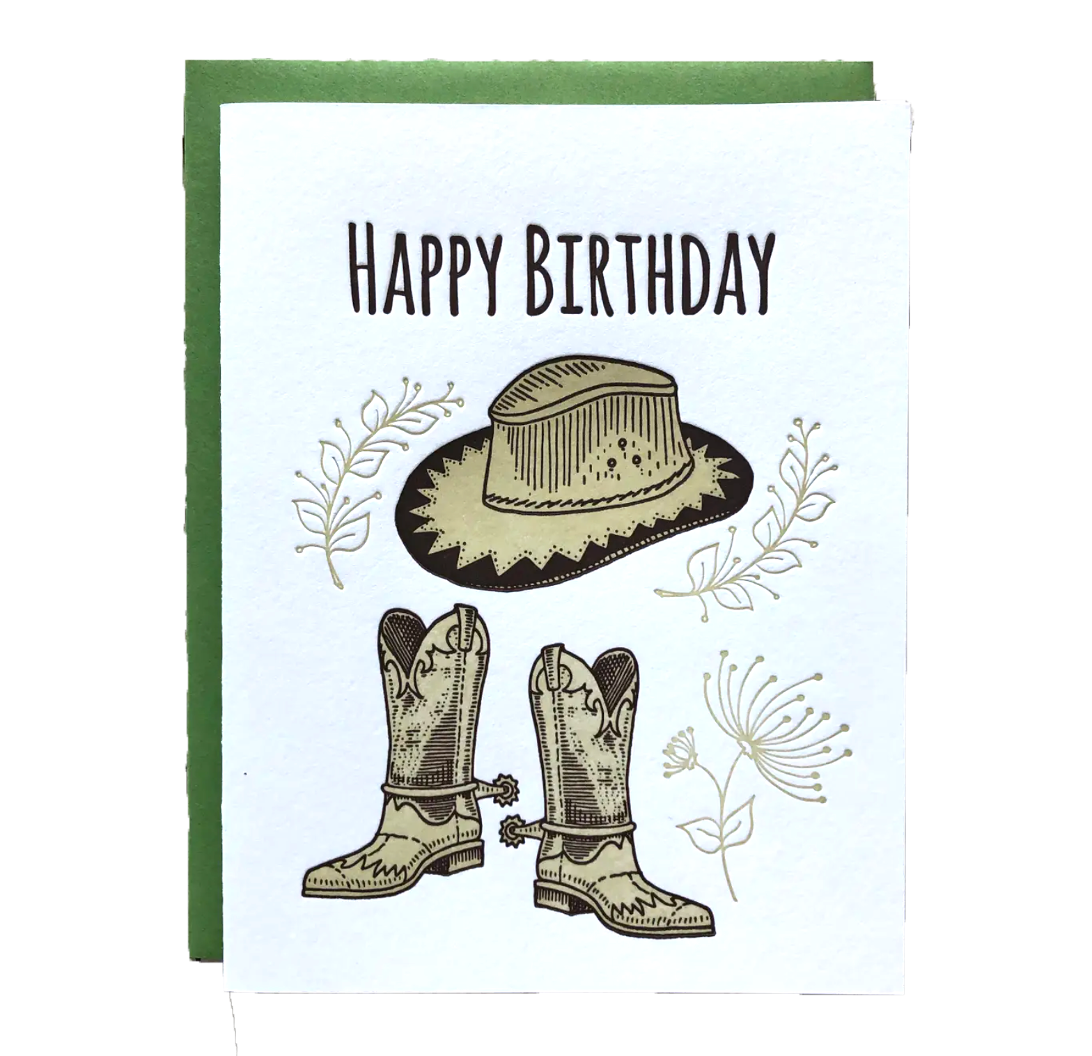 Birthday Cowboy Letterpress card