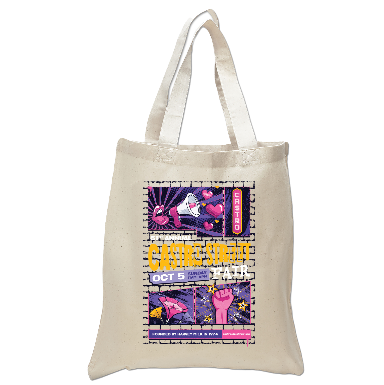 Official 2025 Castro Street Fair Tote Bag