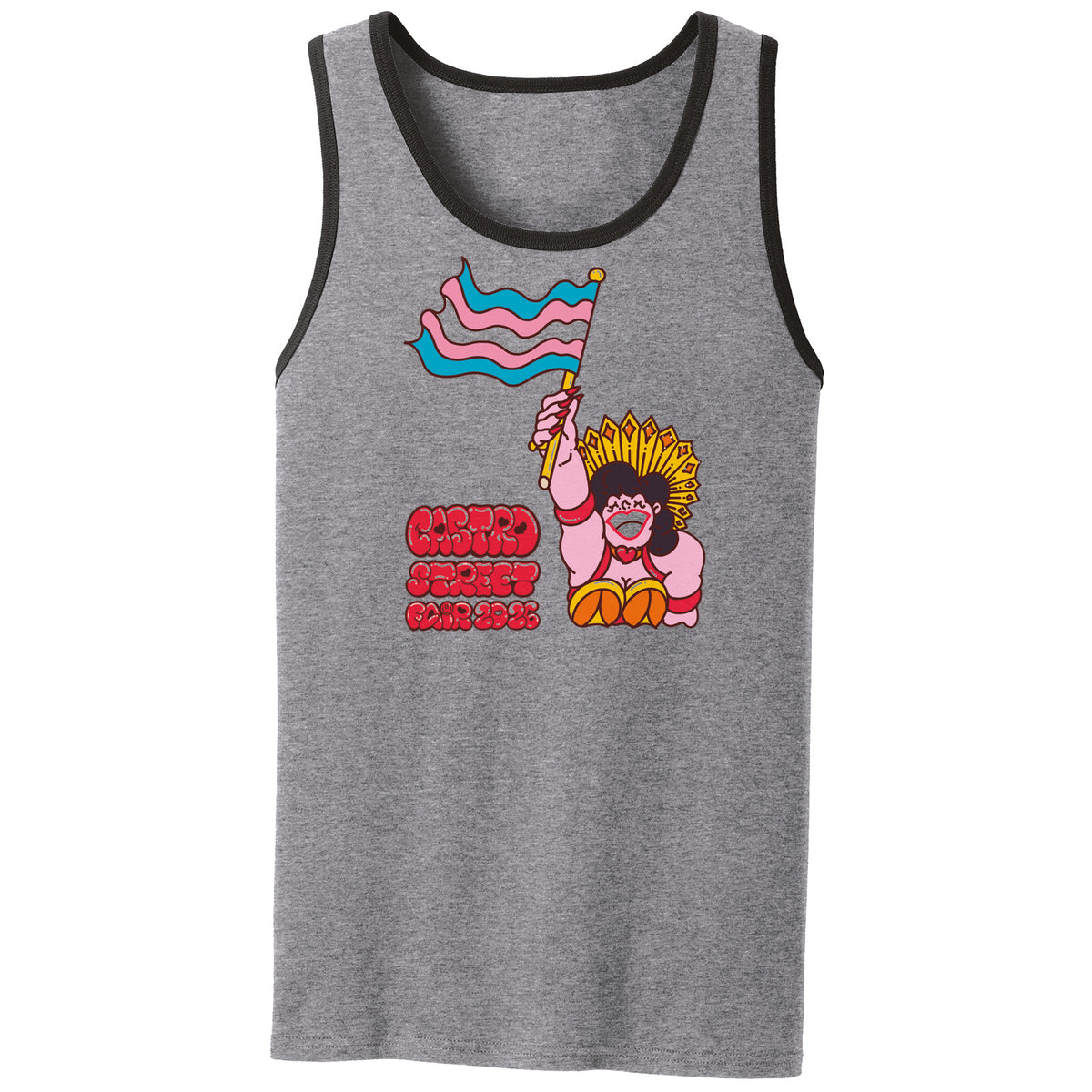 CSF Trans Flag Gray Tank