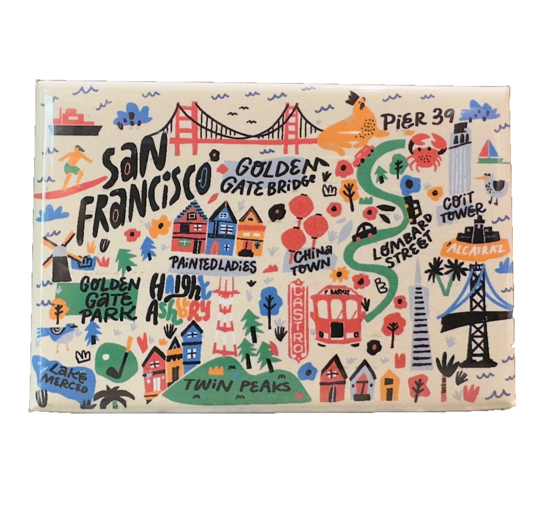 Cartoon Map Magnet