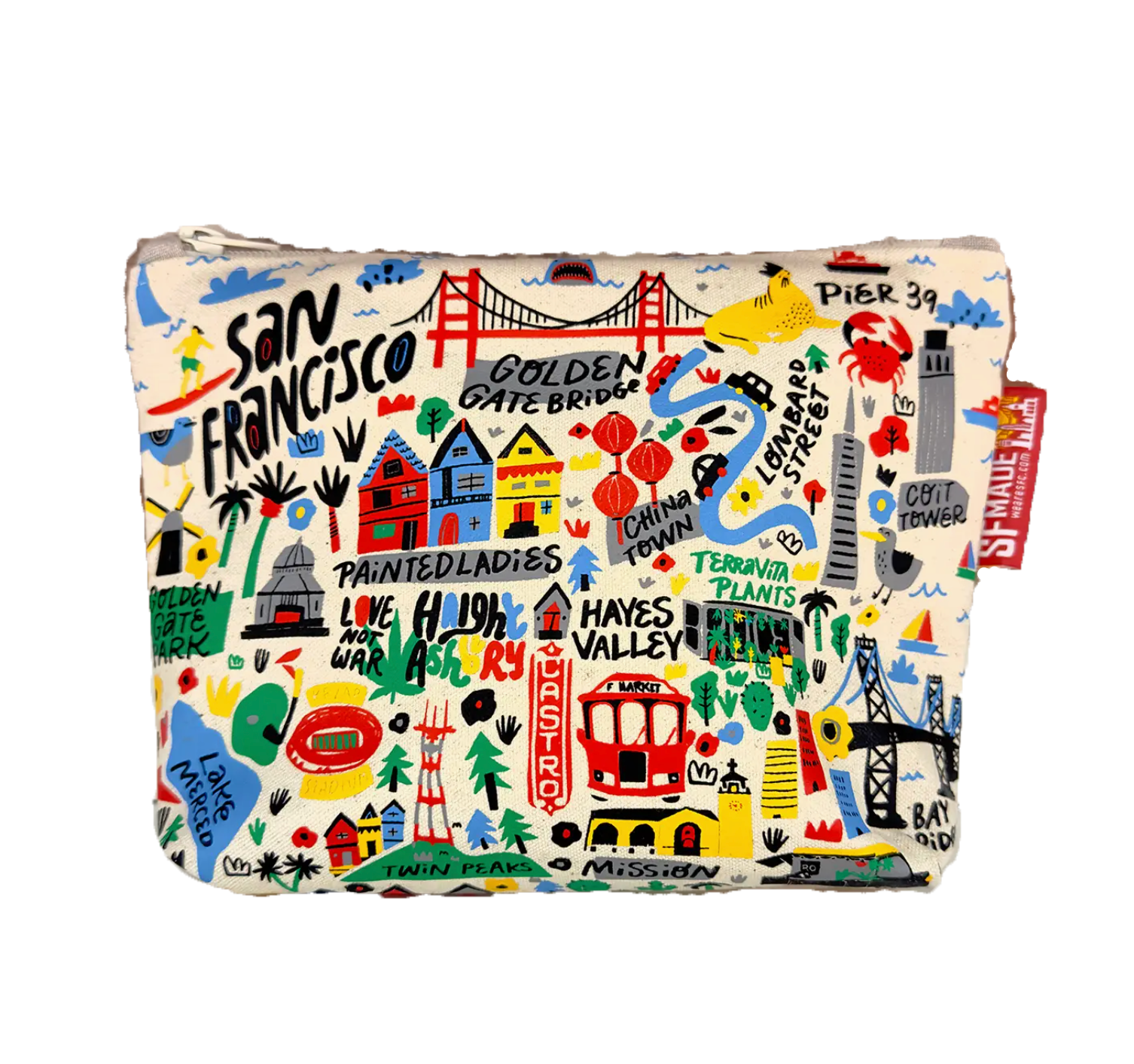 Cartoon Map pouch