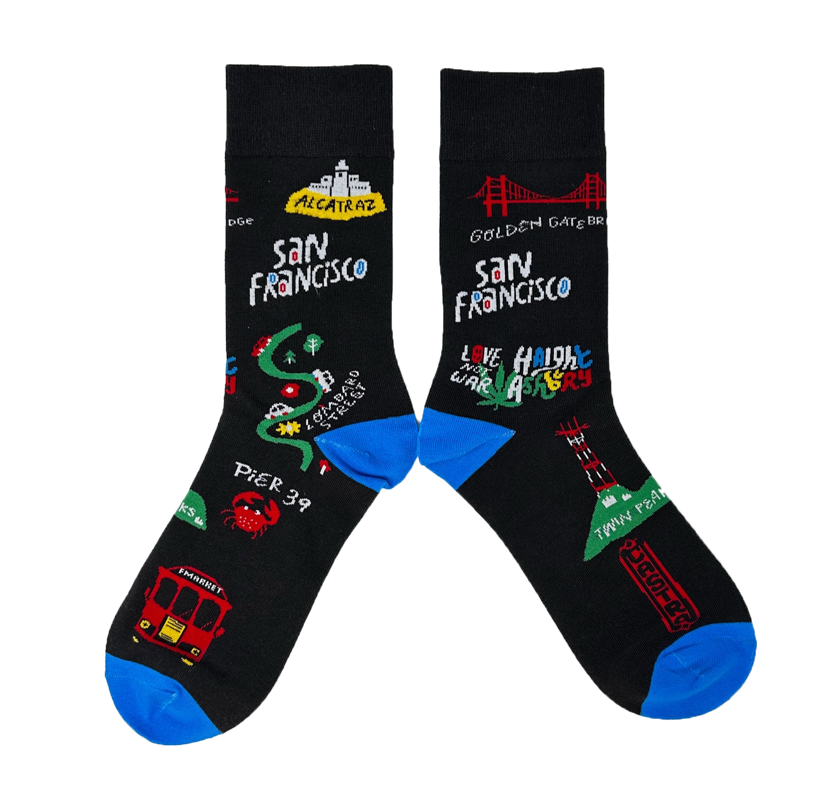 Cartoon Map Men's socks