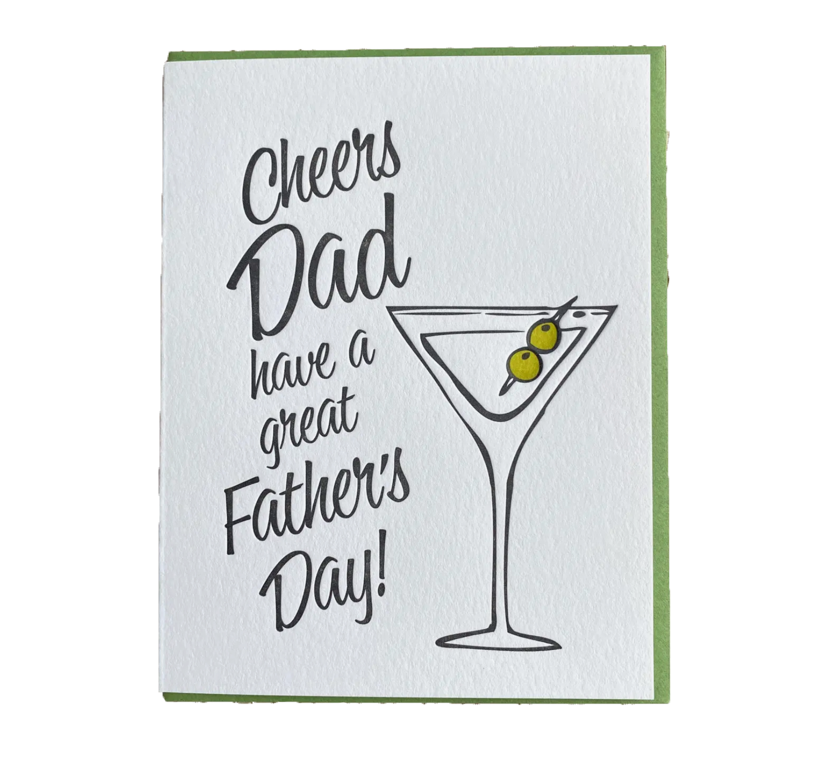 Cheers Dad Letterpress card