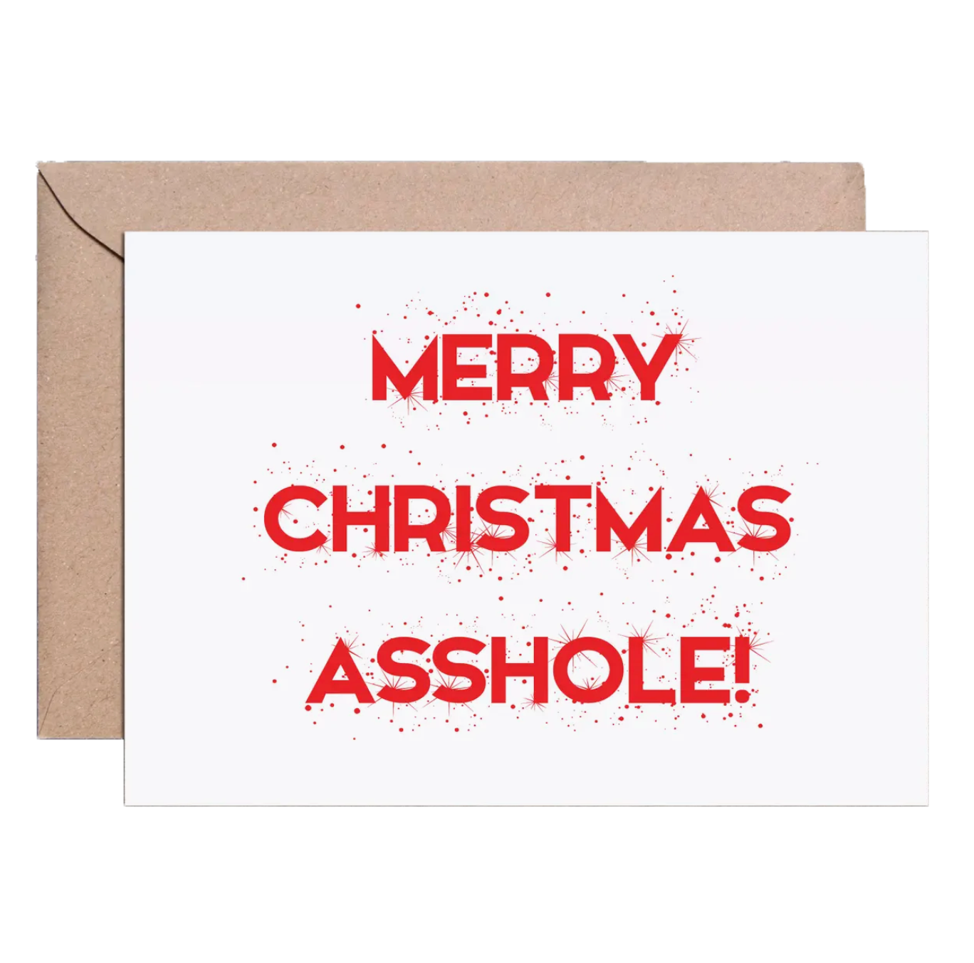 Merry Christmas Asshole greeting card
