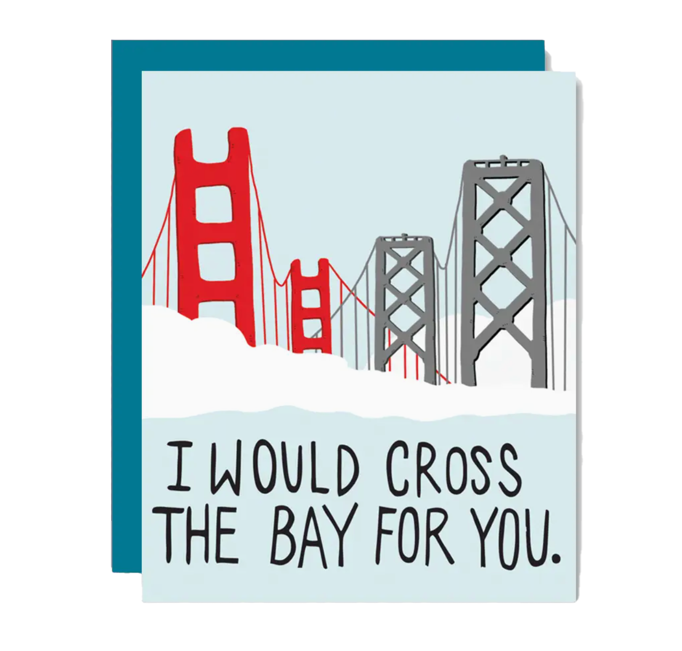 Cross the BAy Greeting Card