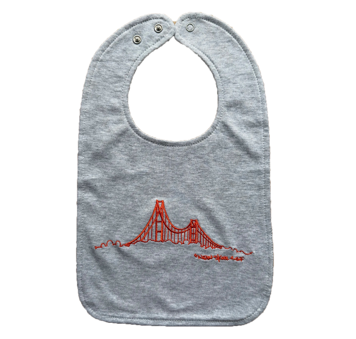 Golden Gate Embroidered Bib