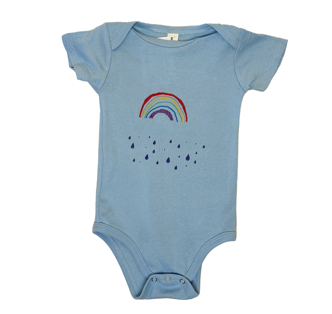 Rainbow Embroidered onesie