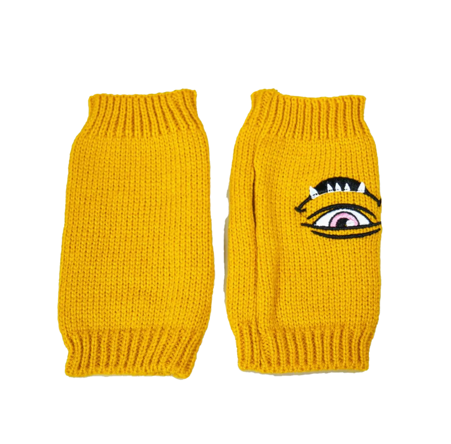 Monster Face Gloves - Mustard