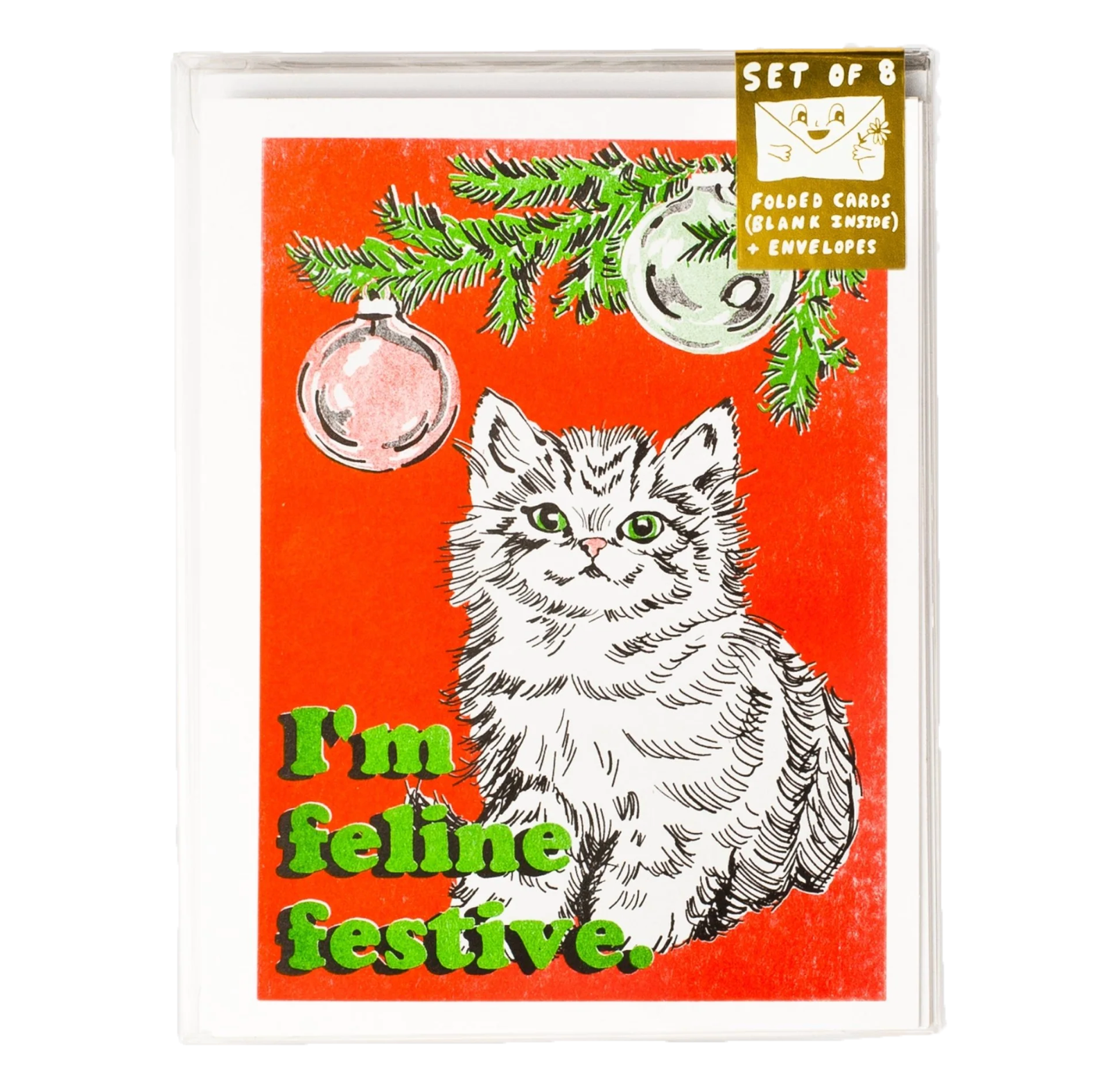Feline Festive Greeting Card / Card Pack