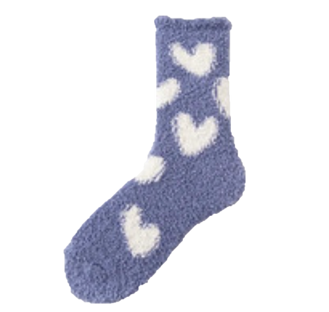 Fuzzy Heart socks