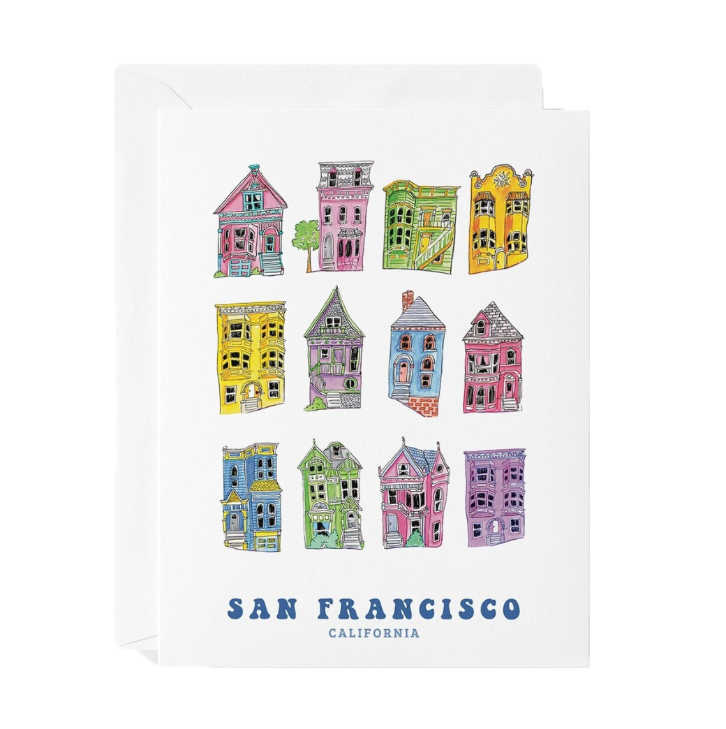 SF Houses greeting card