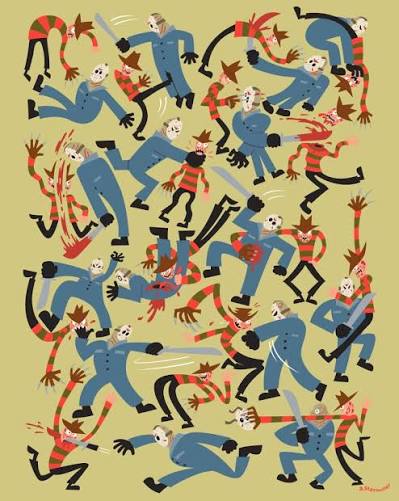 Jason Vs Freddy Art Print