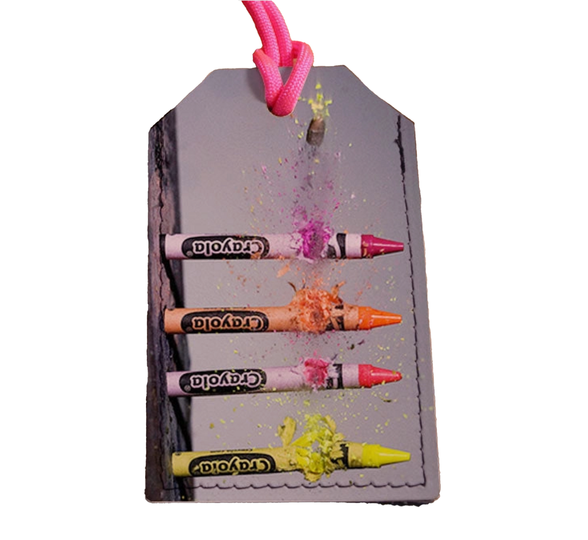 Crayons luggage tag