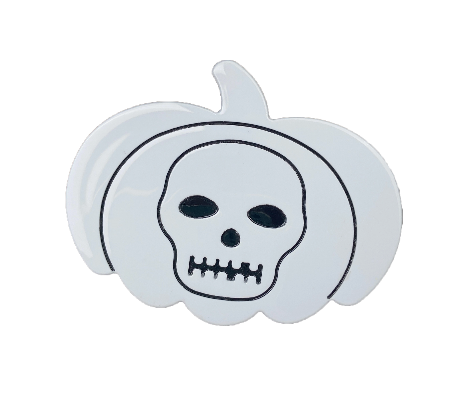 Pumpkin Skull Hair Clip