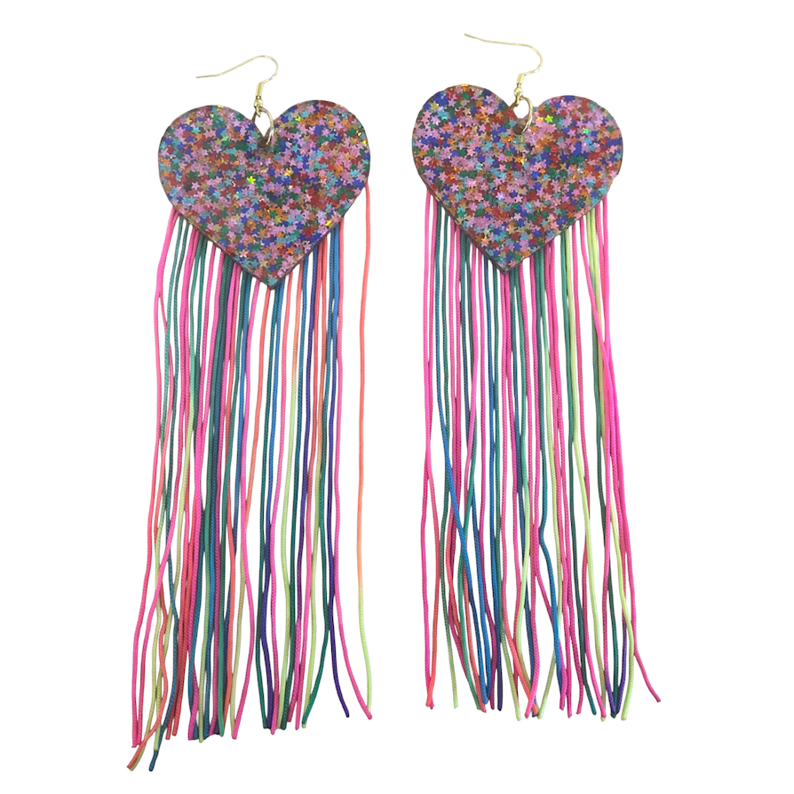 Rainbow Fringe Earring