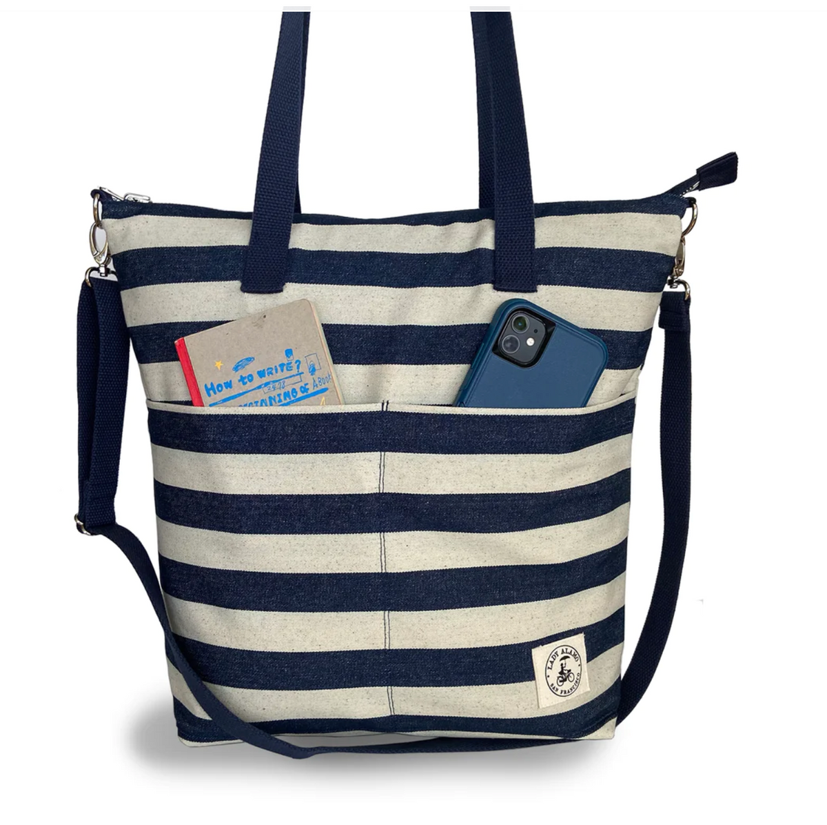 Aria Reversible Messenger Bag - Broad Stripe/Navy