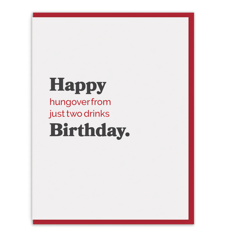 Hungover Birthday card