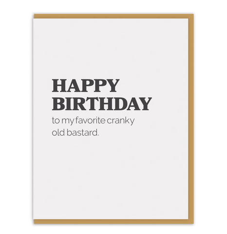 Cranky Bastard Birthday card