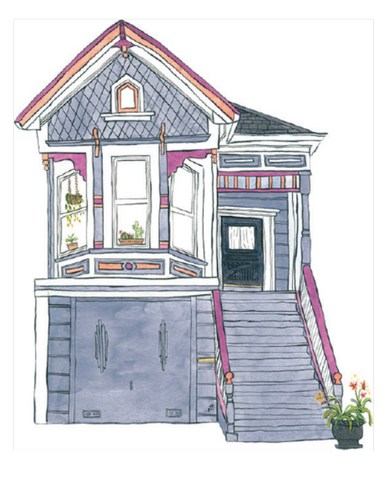 Periwinkle House Greeting Card