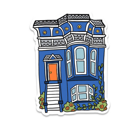 Blue Victorian sticker