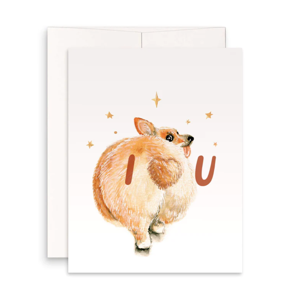 Corgi Loves You card