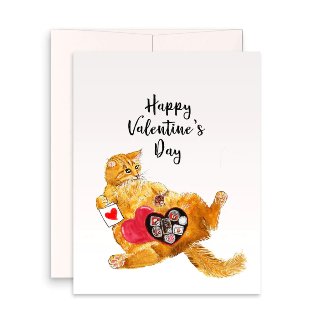 Cat Valentine Chocolate card