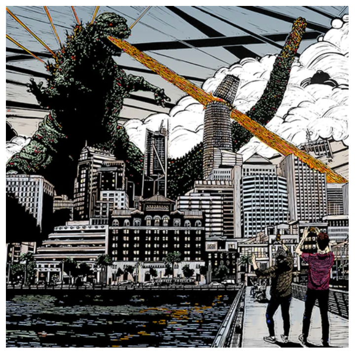 Shin Godzilla art print - Urban