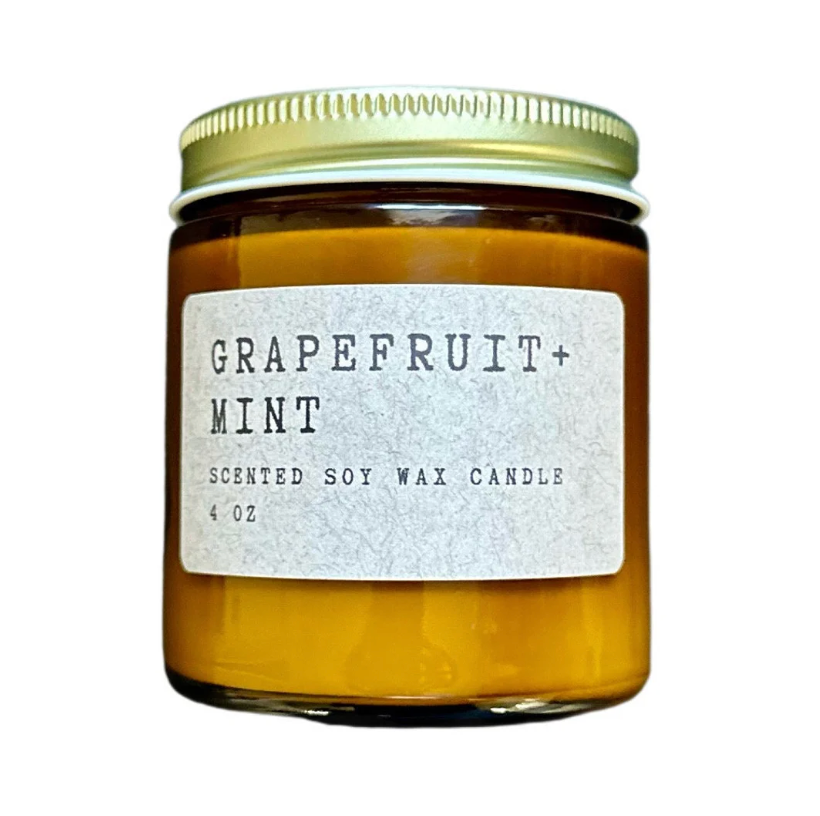 Grapefruit + Mint Soy Wax candle