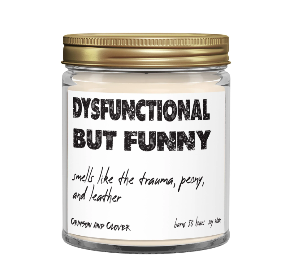 Dysfunctional but Funny candle