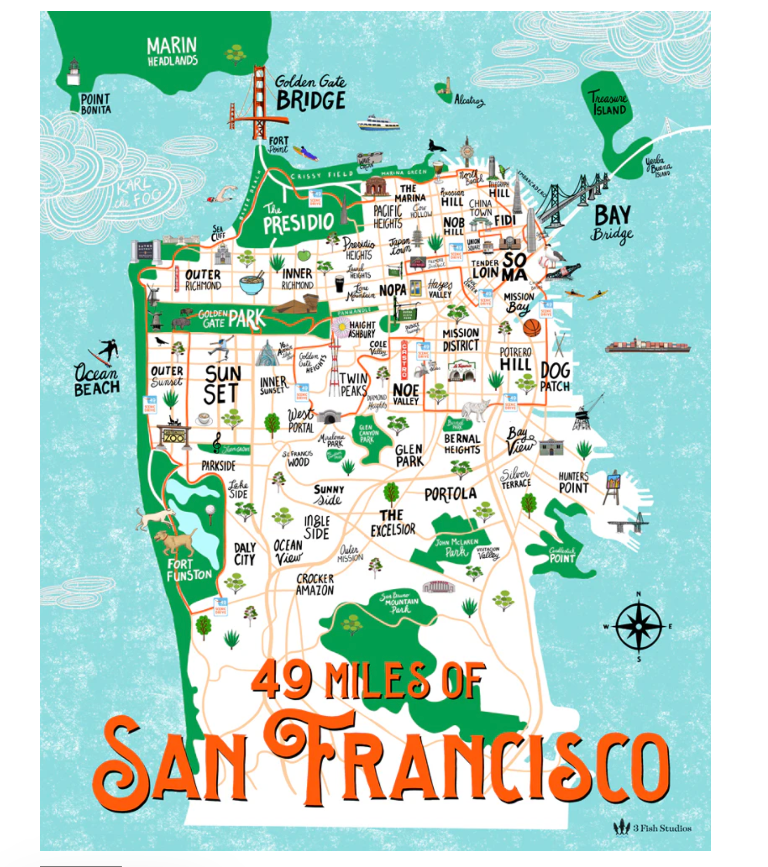 49 mile San Francisco map