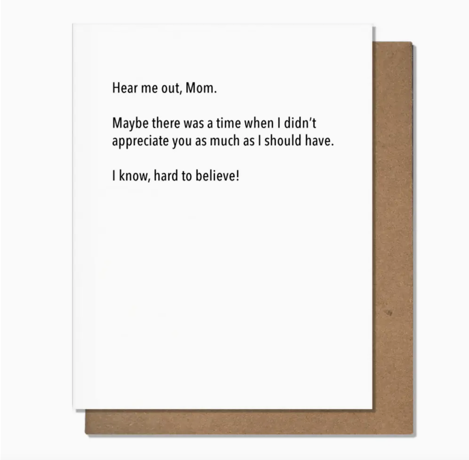 Hard to Believe Card