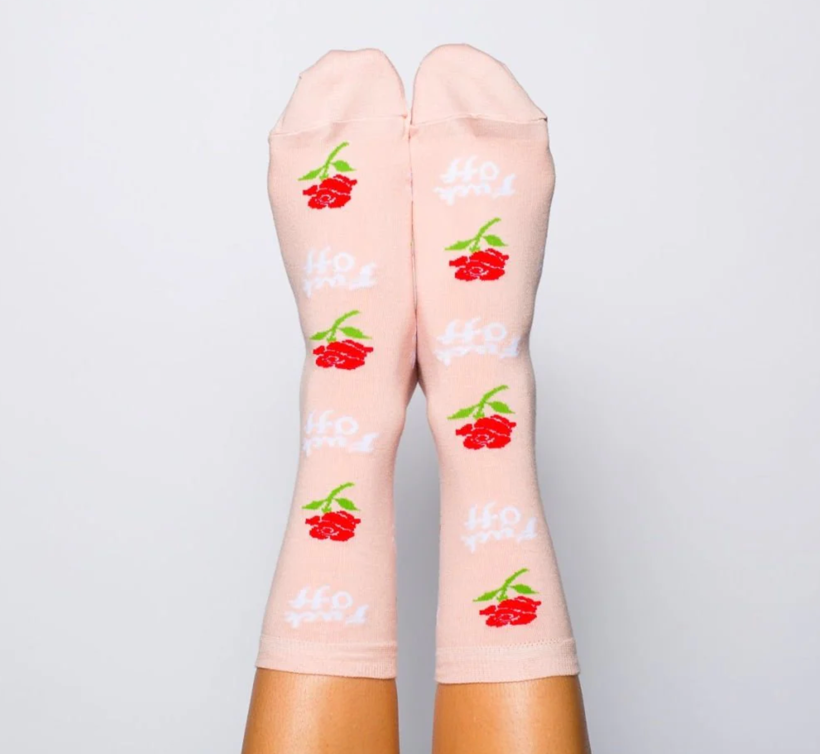 Rose Fuck Off socks Small