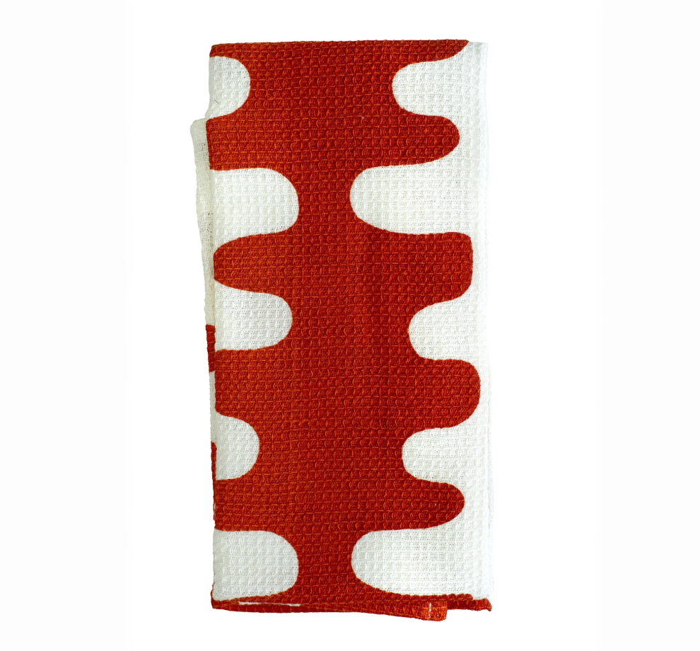 Tea towel - Echo Tangerine