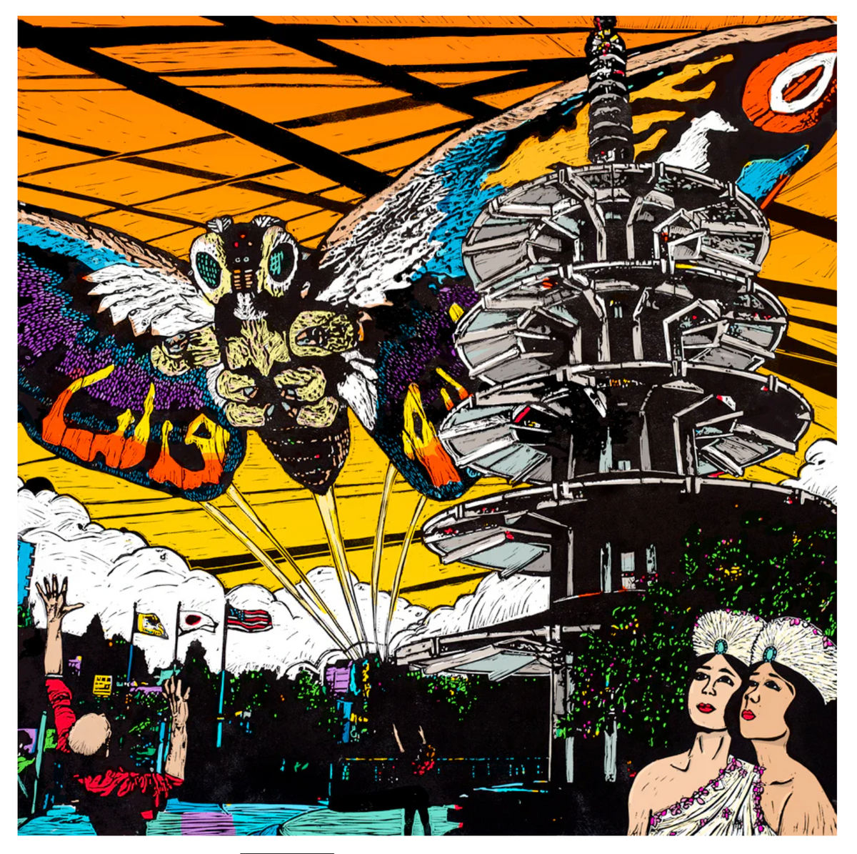 Mothra Orange art print