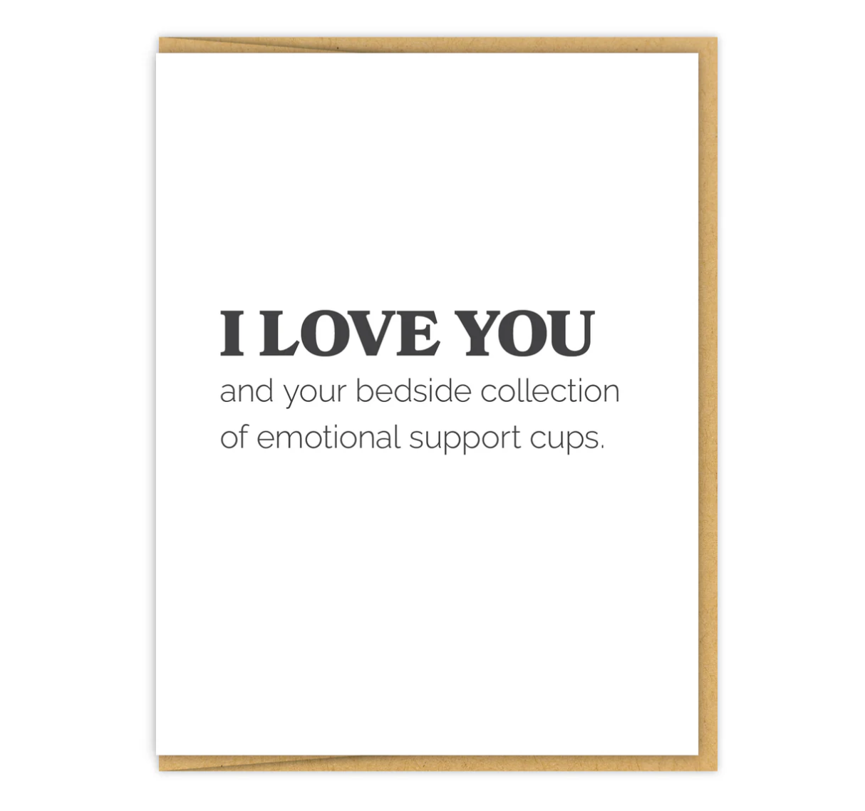 Emotional Support Cups greeting card