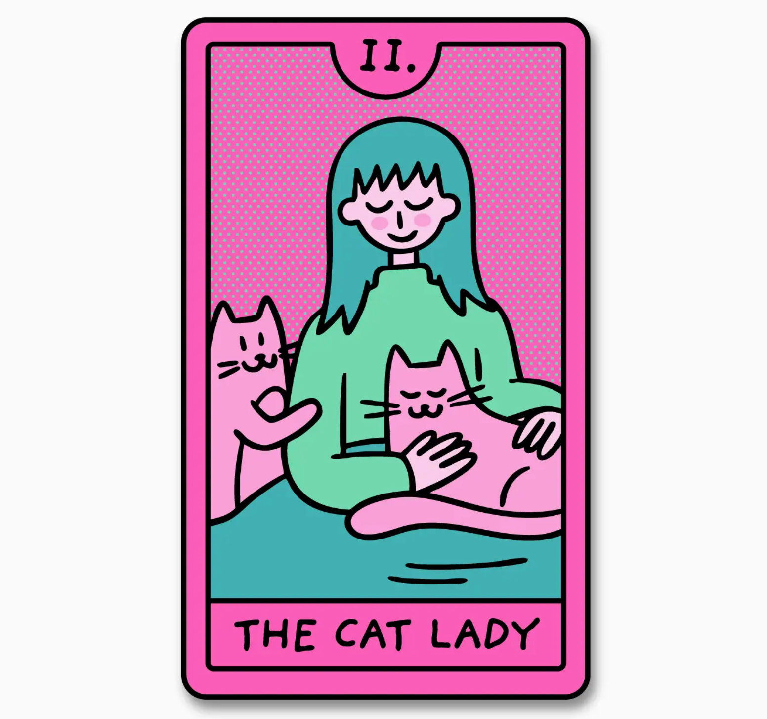 Tarot Cat Lady sticker