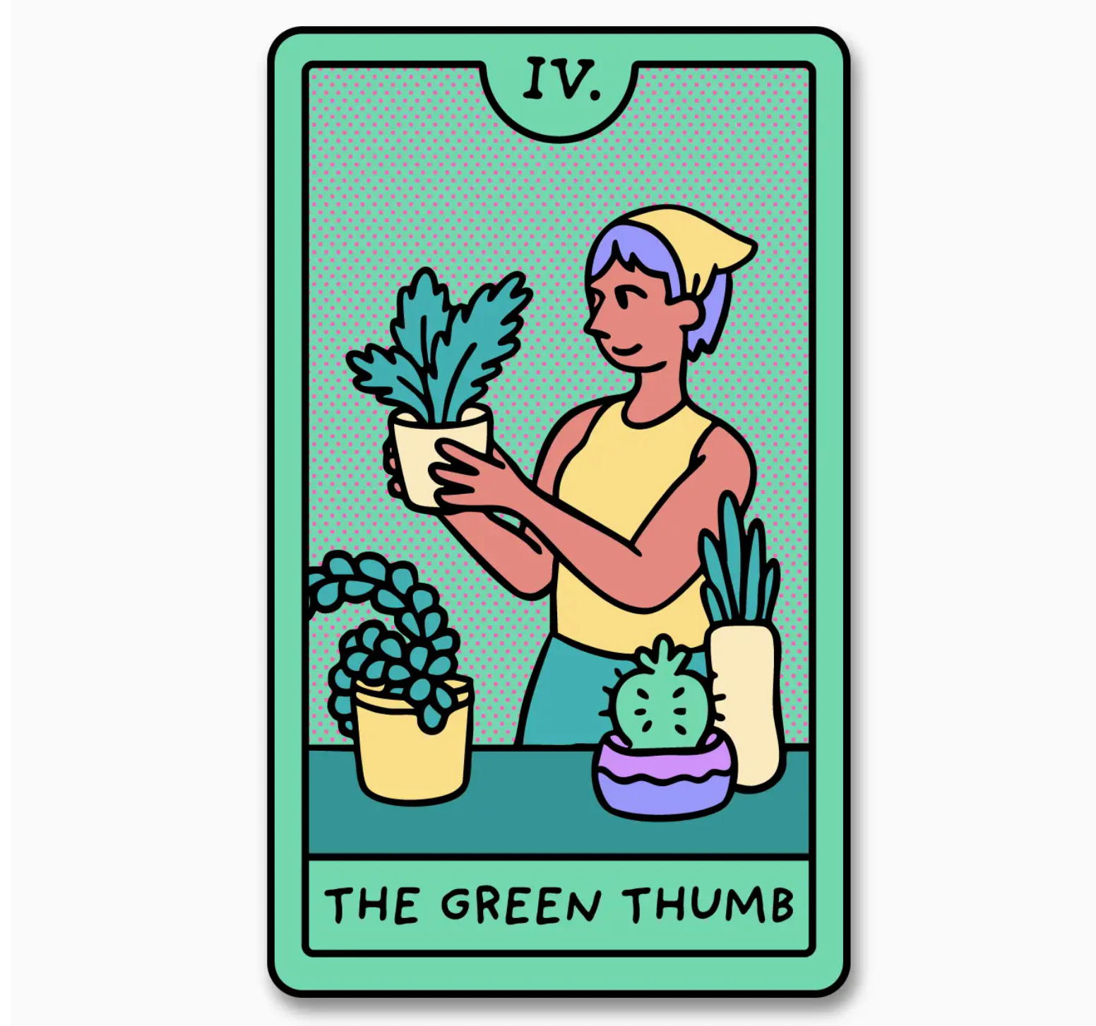 Tarot Green Thumb sticker