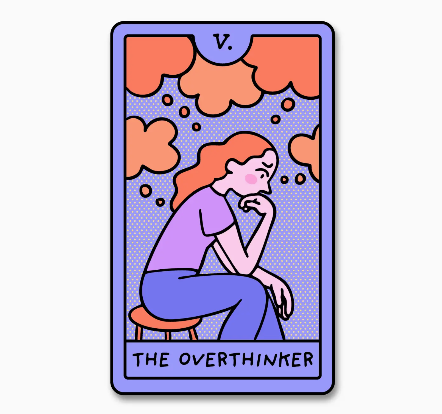 Tarot Overthinker sticker