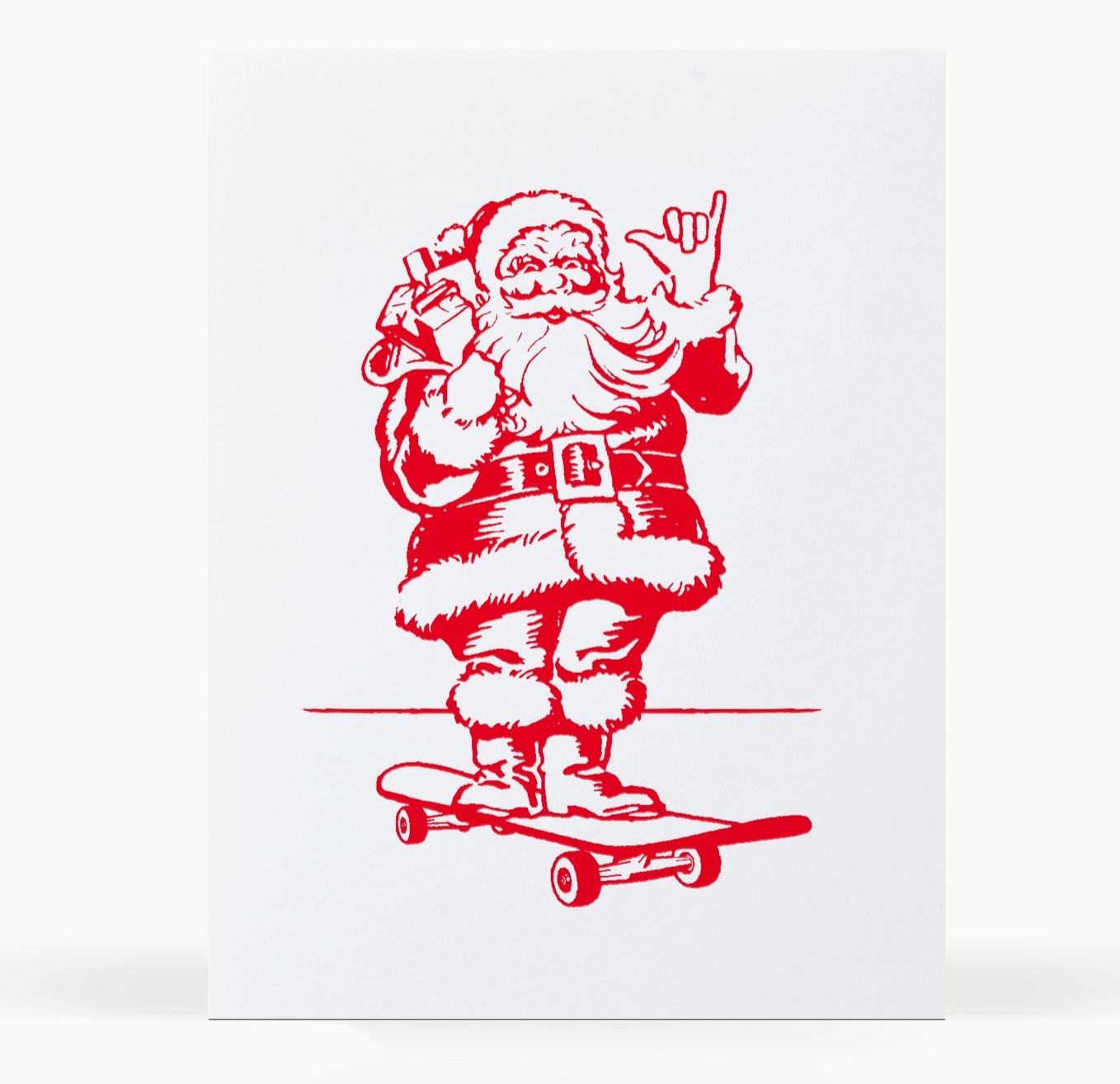 Longboard Santa card