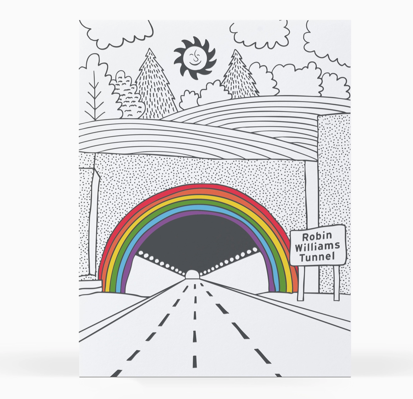 Rainbow Tunnel card