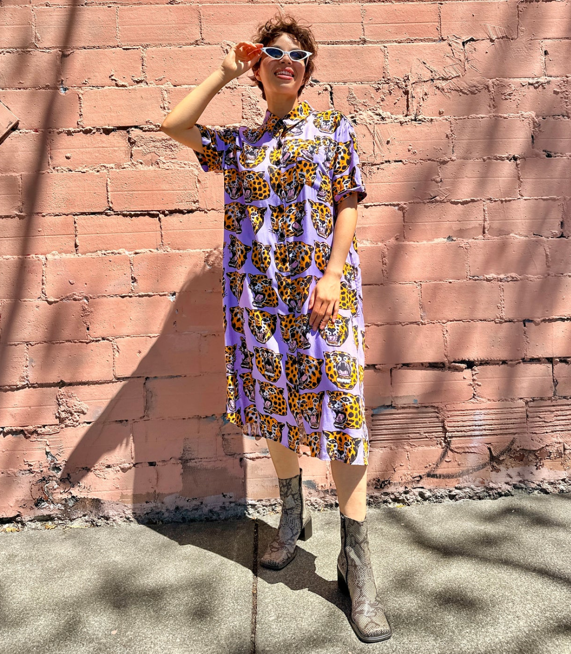 Cheetah Head River Dress