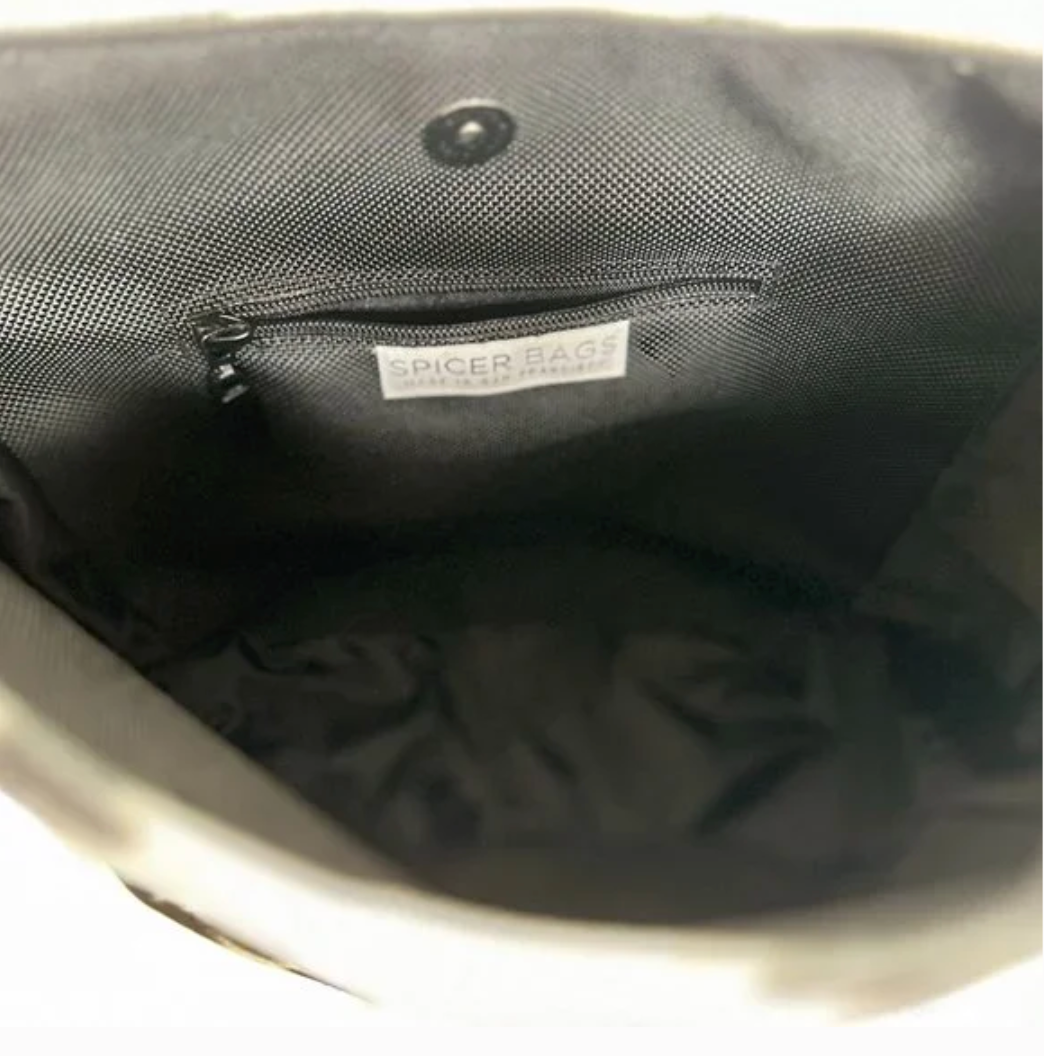 Cow Print Sling Bag - Black