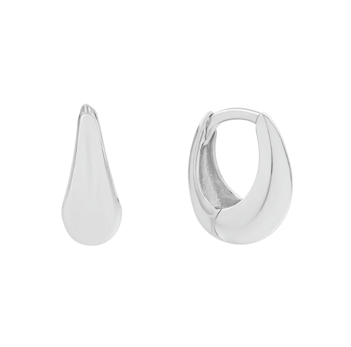 Elongated Nugget Huggie