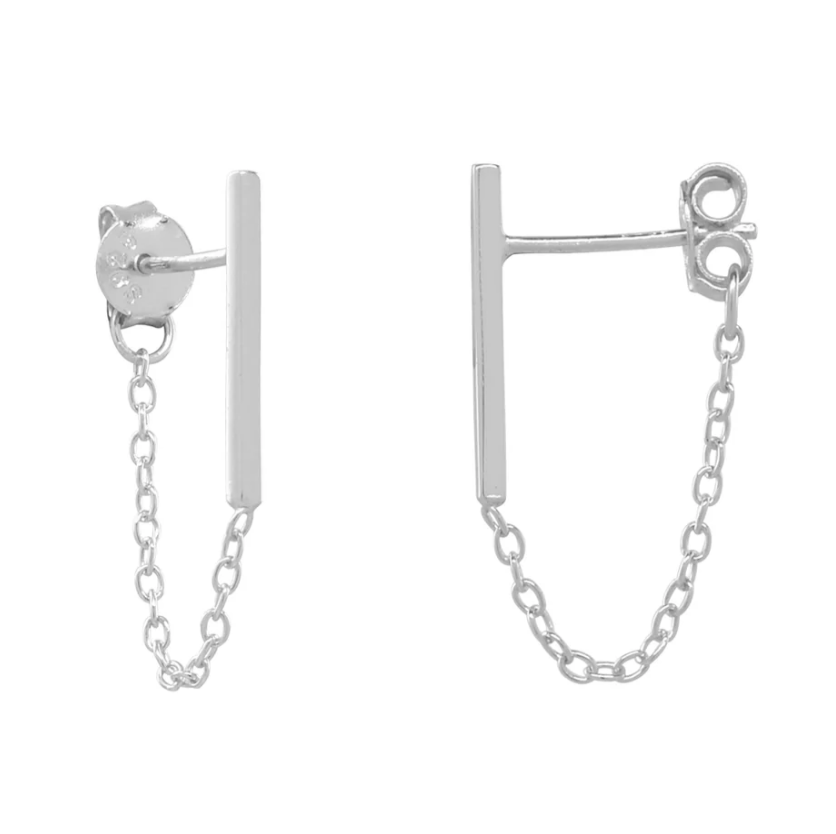 Bar Chain Dangle stud