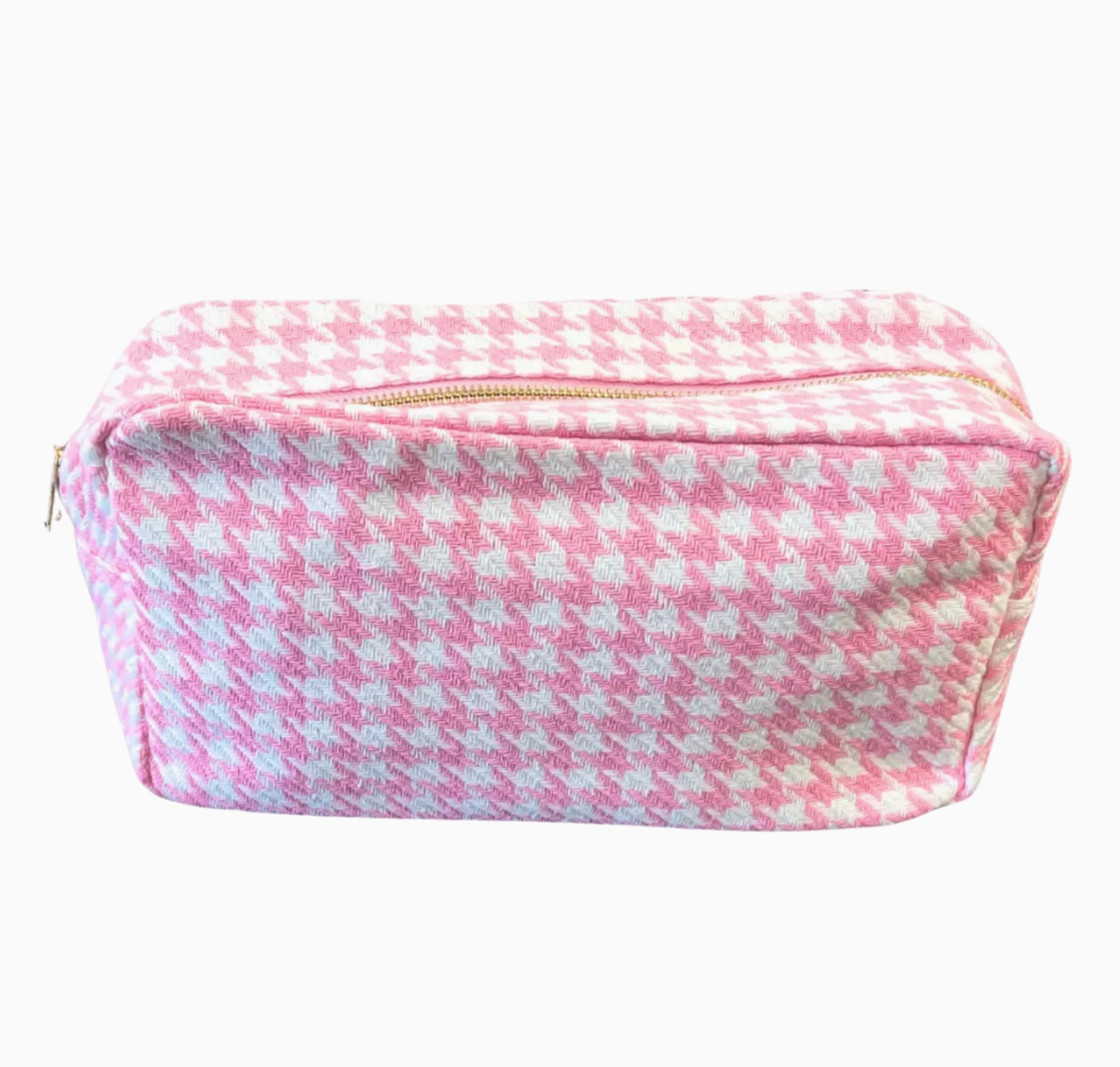 Houndstooth Dopp kit - Pink