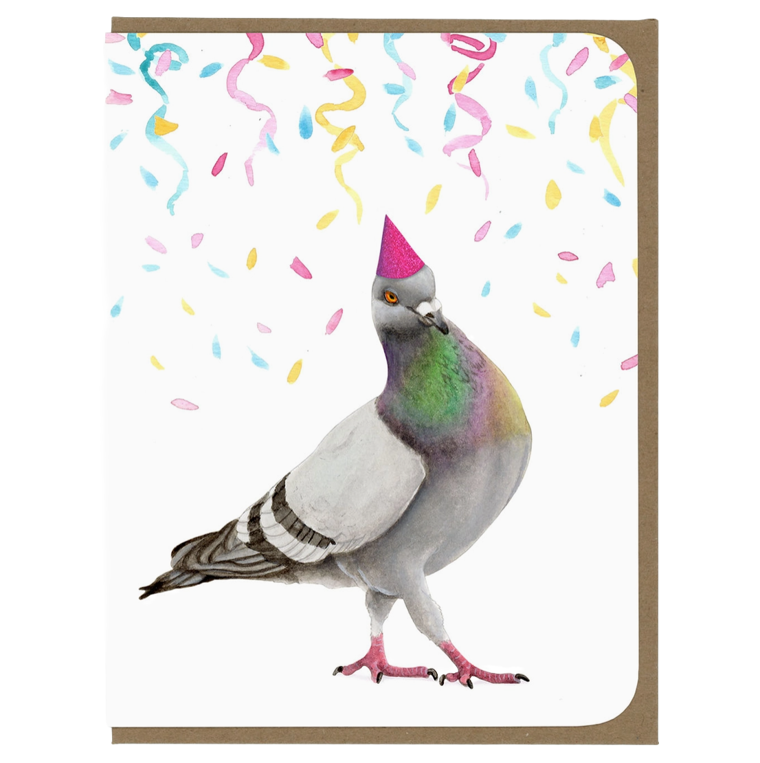 Pigeon Birthday Hat Card