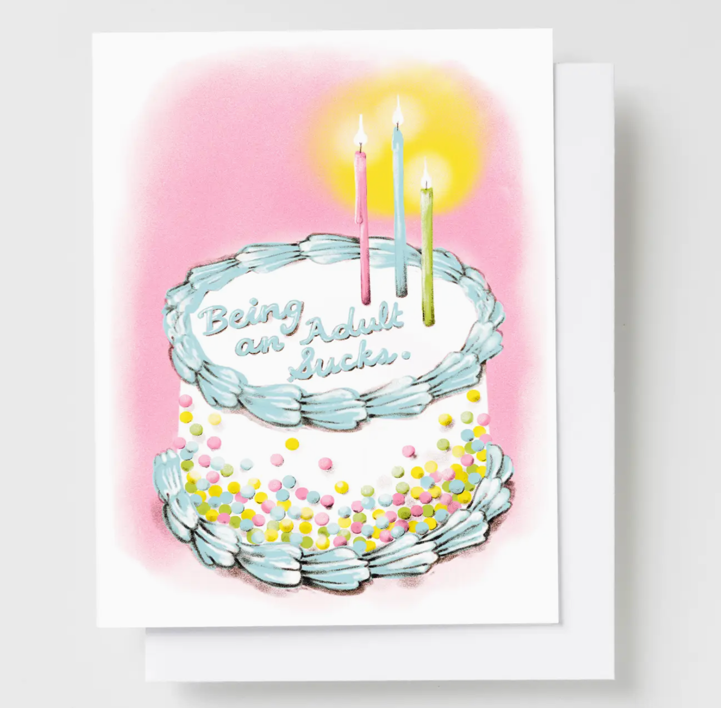Being Adult Sucks Cake Card
