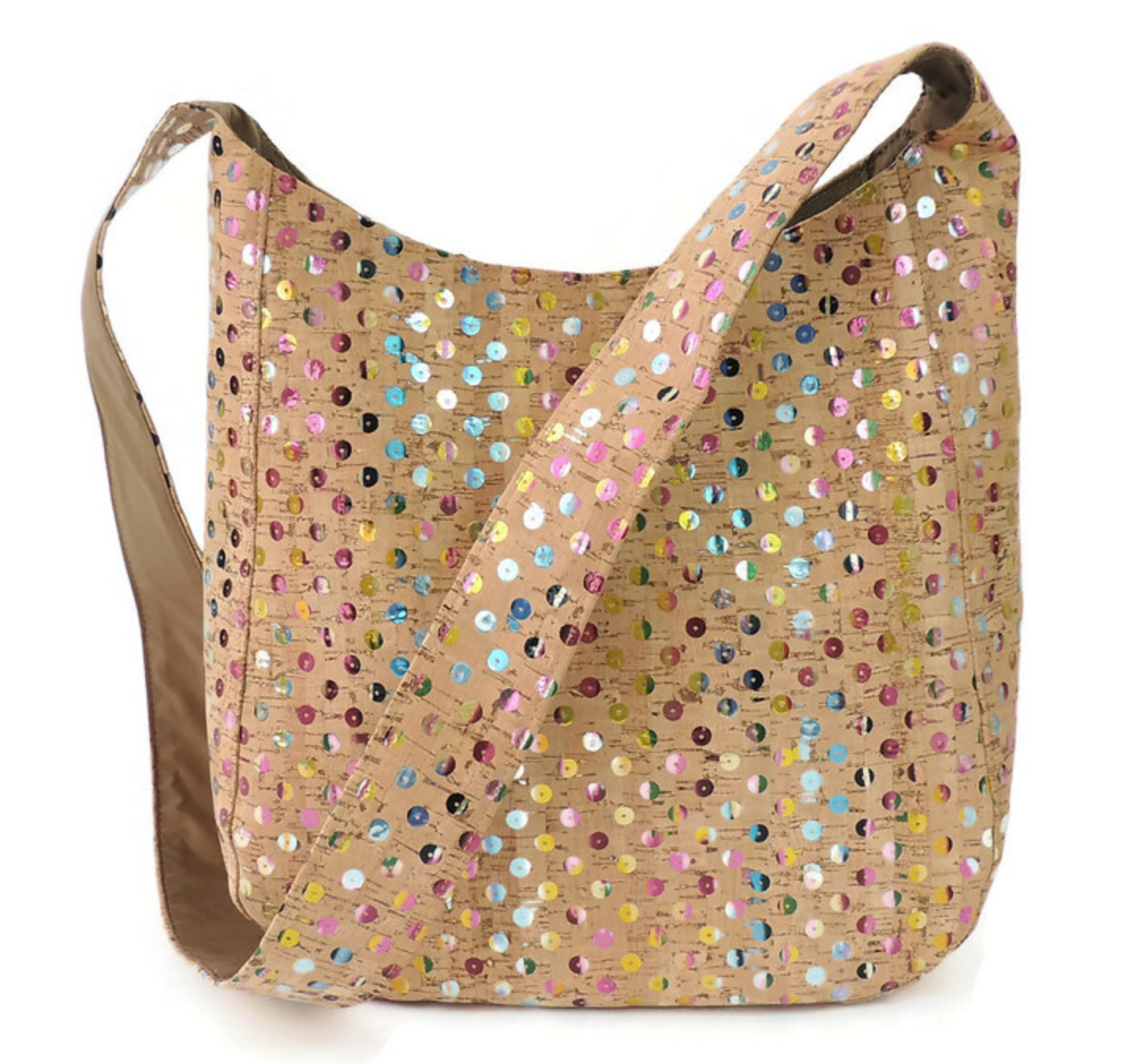 Sling Bag Cork Sequin